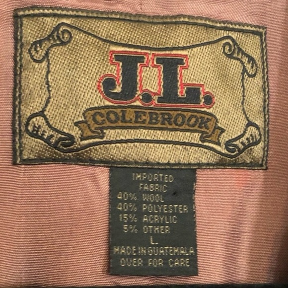 Vintage JL Colebrook Plaid Patchwork Wool Coat Size Large - Picture 6 of 6